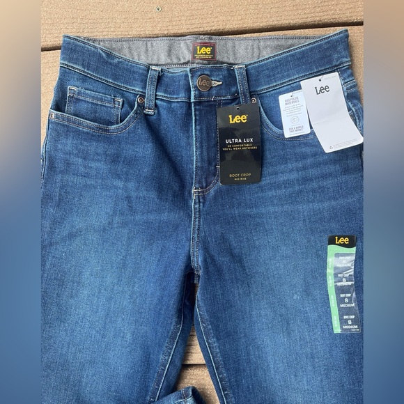 5.Jeans LEE Women’s Ultra Lux BOOT CROP Mid Rise Jeans Size:8 - Picture 7 of 11